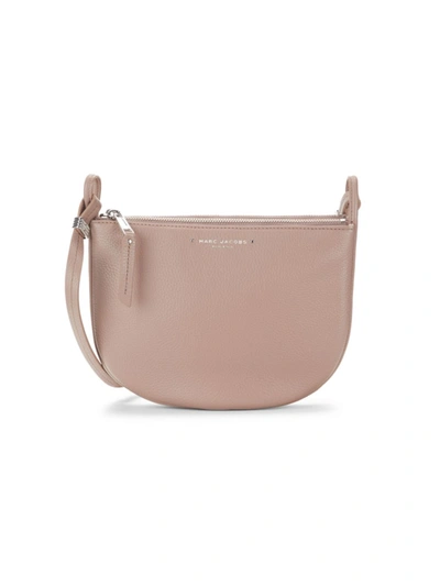 Shop Marc Jacobs Supple Group Leather Crossbody Bag In Romantic Blush