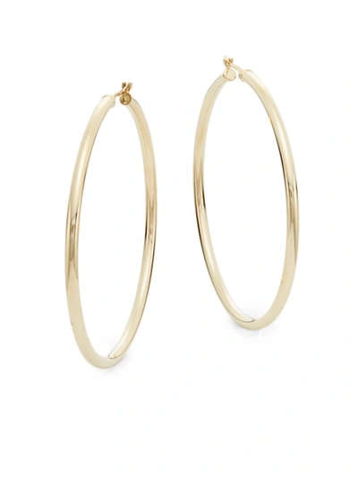 Shop Saks Fifth Avenue Women's 14k Yellow Gold Hoop Earrings/2"