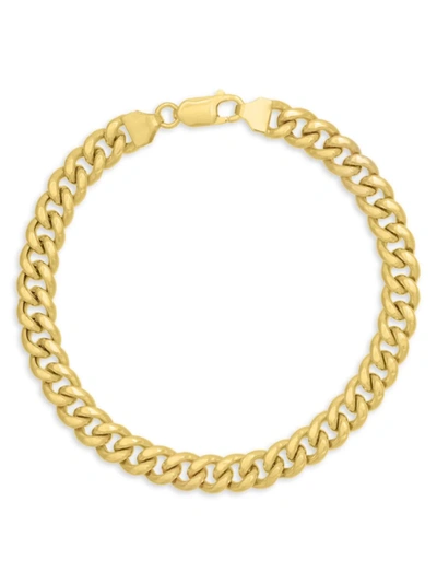 Shop Saks Fifth Avenue Men's 14k Yellow Gold Cuban Chain Bracelet