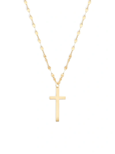 Shop Saks Fifth Avenue Women's 14k Gold Cross Y-necklace