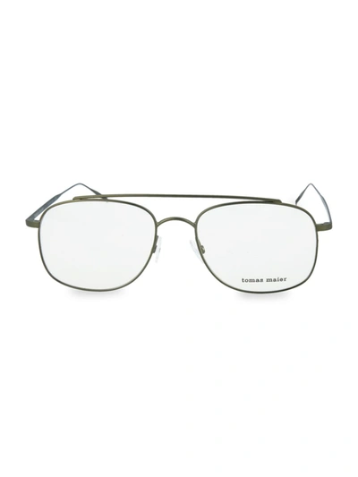 Shop Tomas Maier Women's 53mm Aviator Optical Glasses In Green
