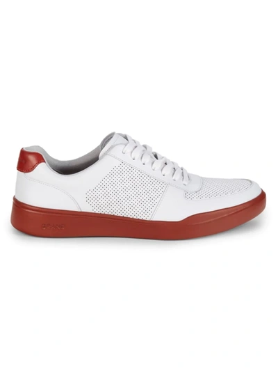 Shop Cole Haan Men's Gc Modern Perforated Sneakers In Optic White