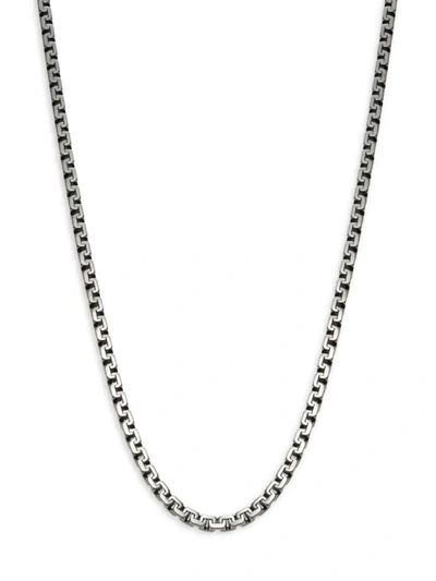 Effy Men's Black Rhodium Box Chain Necklace