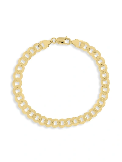 Shop Saks Fifth Avenue Men's 14k Yellow Gold Curb Chain Bracelet/6.7mm