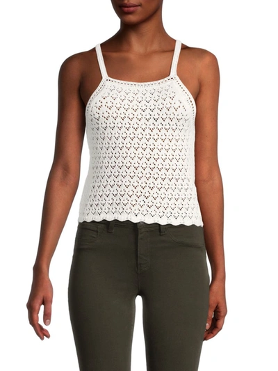 Shop French Connection Women's Nora Crochet Top In Summer White