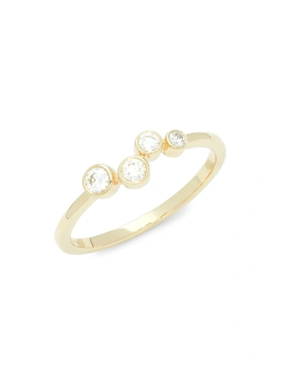 Shop Saks Fifth Avenue Women's 14k Yellow Gold & Diamond Ring/size 7