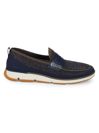 Shop Cole Haan Men's 4.zerogrand Stitchlite Loafers In Marine Blue