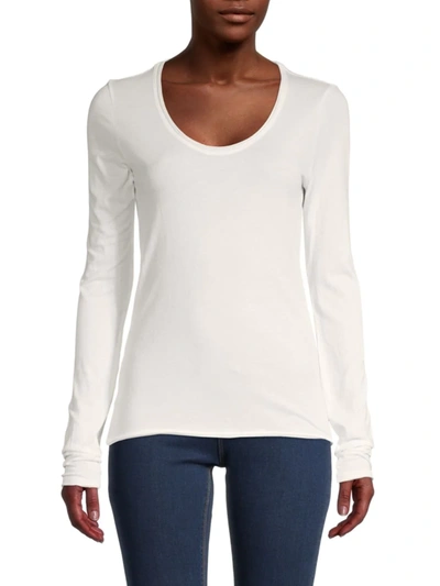 Shop Rag & Bone Women's The Gaia Long Sleeve T-shirt In White
