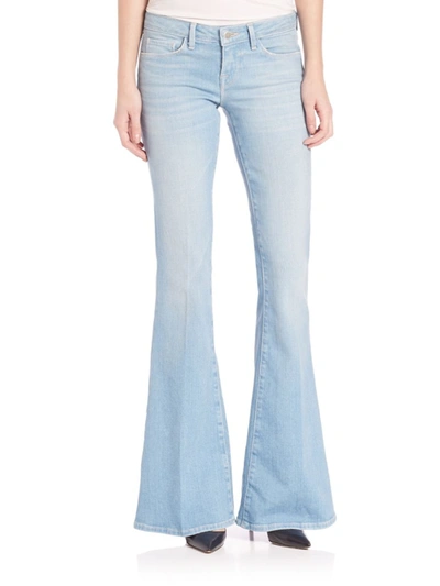 Shop L Agence Women's Elysee Low-rise Flare Jeans In Powder