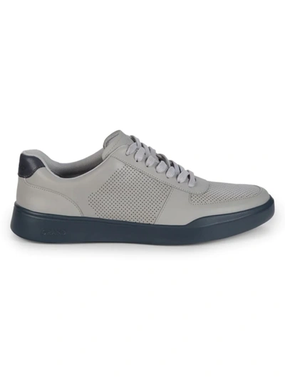 Shop Cole Haan Men's Garand Crosscourt Leather Sneakers In Light Grey