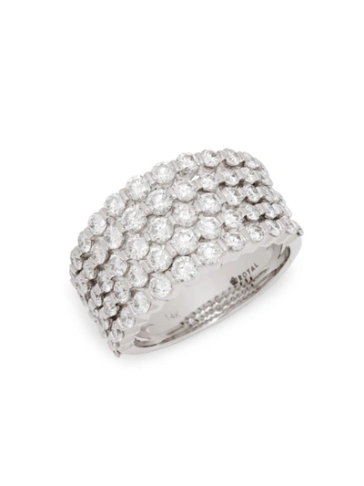 Shop Saks Fifth Avenue Women's 14k White Gold & Diamond Ring/size 7