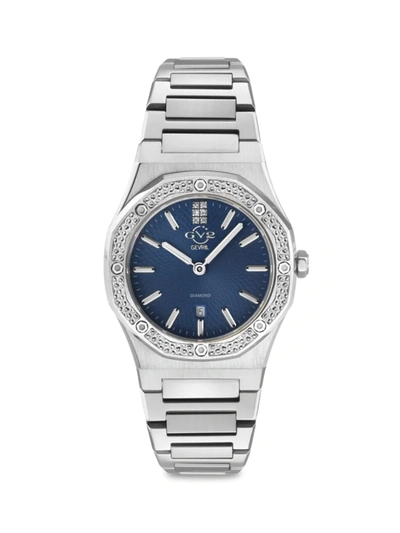 Shop Gv2 Women's Palmanova Stainless Steel & Diamond Watch In Blue