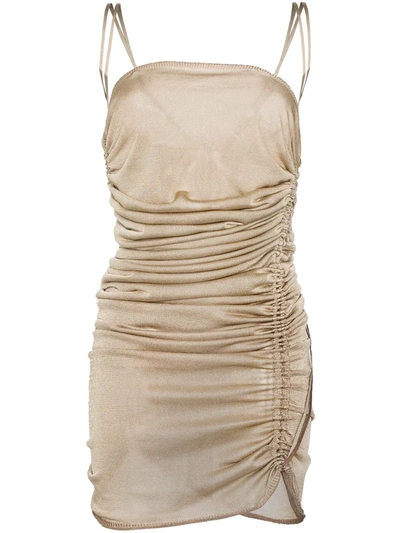 Isa Boulder Reversible Knitted Minidress In Nude | ModeSens