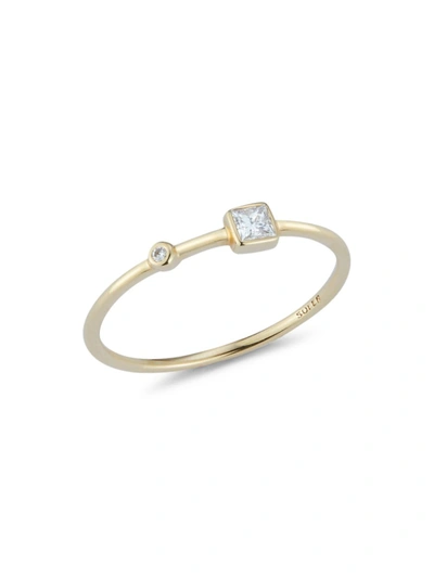 Shop Nephora Women's 14k Yellow Gold & 0.12 Tcw Diamond Bezel Ring