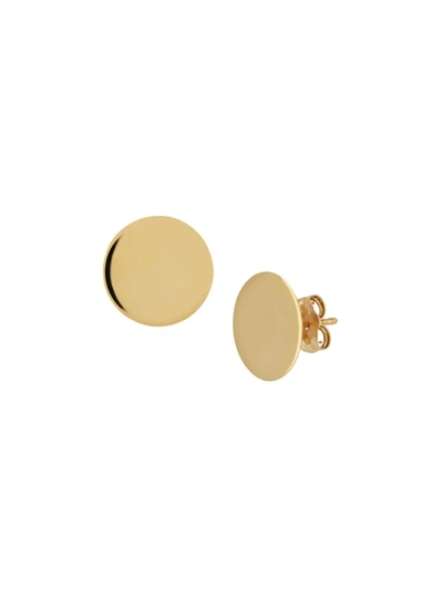 Shop Saks Fifth Avenue Women's 14k Yellow Gold Round Disk Stud Earrings