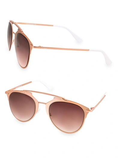 Shop Aqs Women's Alfie 52mm Aviator Sunglasses In Rose Gold