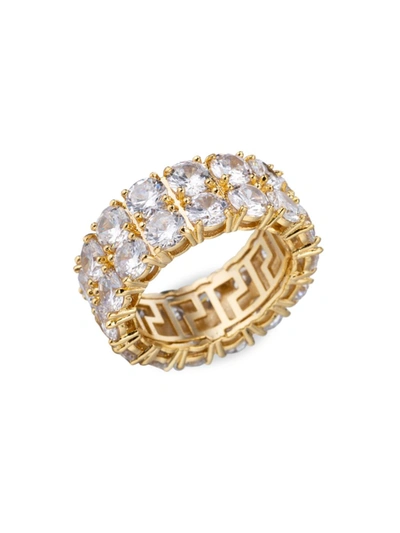 Shop Eye Candy La Women's Luxe 18k Goldplated & Cubic Zirconia Eternity Ring In Neutral