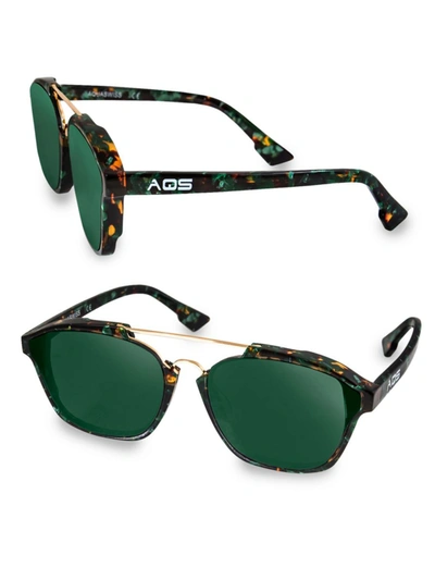 Shop Aqs Women's Scout 55mm Square Sunglasses In Green