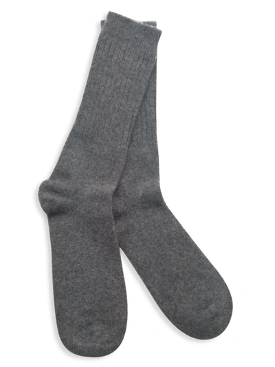 Shop Portolano Women's Cashmere-blend Crew Socks In Medium Heather