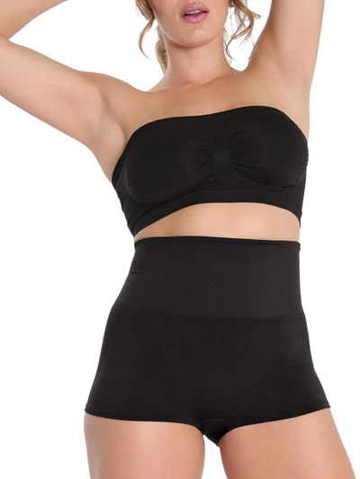 Shop Memoi Women's Slimme High-waist Boyshorts In Black