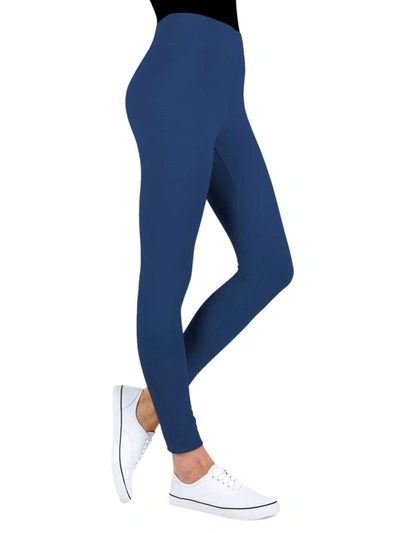 Shop Memoi Women's Cotton-blend Yoga Pants In Blue Multi