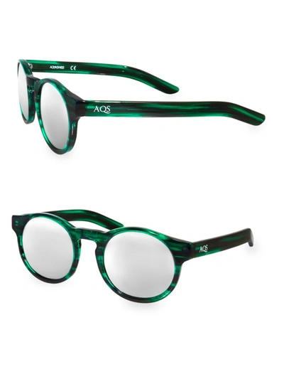 Shop Aqs Women's Benni 49mm Round Sunglasses In Emerald