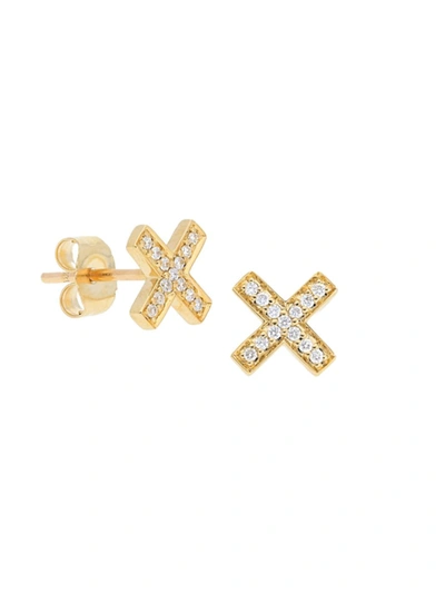 Shop Nephora Women's 14k Yellow Gold & 0.09 Tcw Diamond Stud Earrings