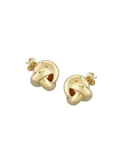 Shop Saks Fifth Avenue Women's 14k Yellow Gold Love Knot Stud Earrings