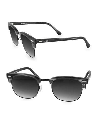 Shop Aqs Women's Milo 49mm Clubmaster Sunglasses In Grey
