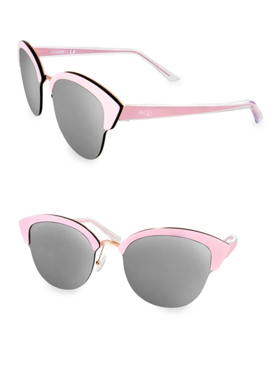 Shop Aqs Women's Serena 70mm Cat Eye Sunglasses In Pink