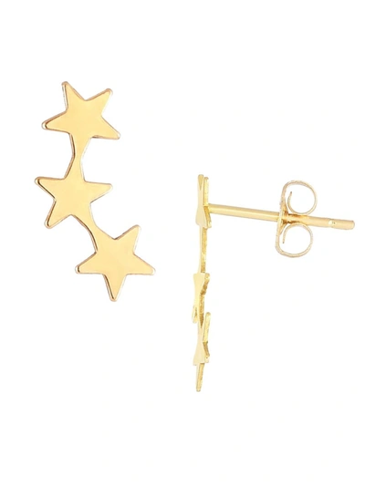 Shop Saks Fifth Avenue Women's 14k Yellow Gold Star Climber Earrings