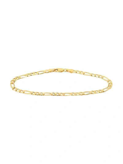 Shop Saks Fifth Avenue Men's 14k Yellow Gold Concave Figaro Bracelet
