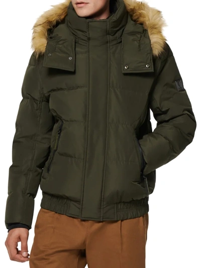 Marc New York Men's Umbra Faux Fur-trim Down Parka In Forest