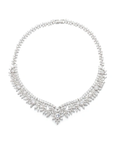 Shop Eye Candy La Women's Queen Crystal Collar Necklace In Neutral
