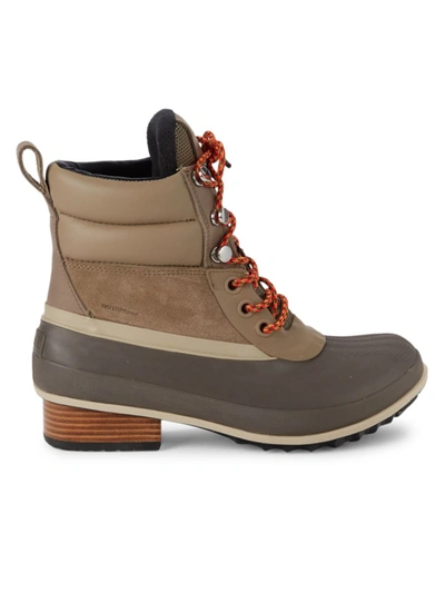 Shop Sorel Women's Slim Pack Iii Hiker Leather Boots In Khaki