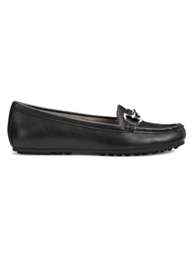 Shop Aerosoles Women's Day Drive Faux Leather Loafers In Black