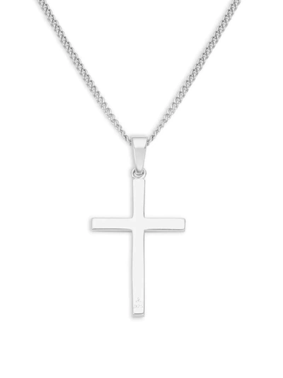 Shop Saks Fifth Avenue Men's Sterling Silver Cross Pendant Necklace