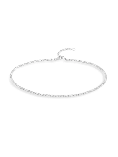 Shop Saks Fifth Avenue Made In Italy Women's 14k White Gold Mariner Link Anklet