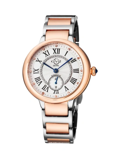 Shop Gv2 Women's Rome 36mm Rose Goldtone Stainless Steel Bracelet Watch