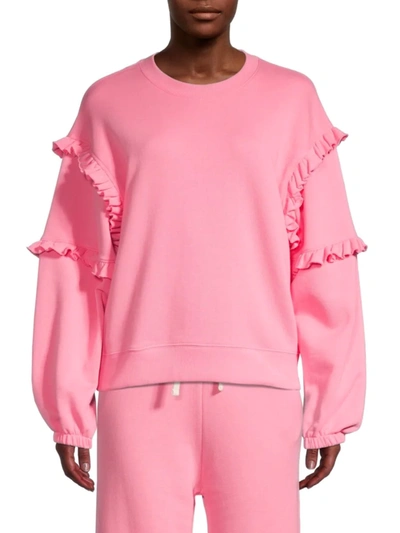 Shop Rebecca Minkoff Women's Evelyn Cotton Sweatshirt In Azalea Pink