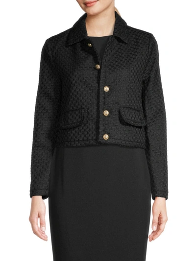 Shop Dolce Cabo Women's Textured Jacket In Black