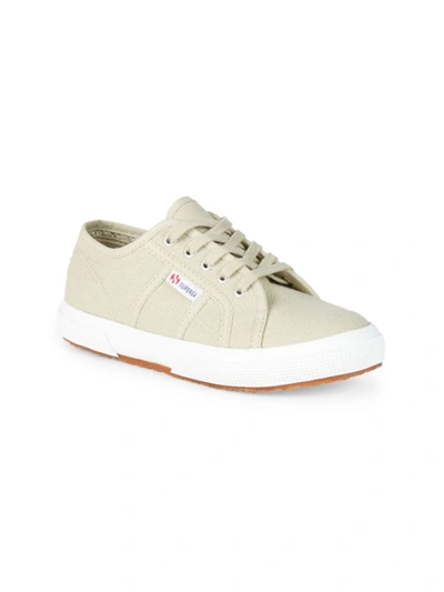Shop Superga Baby's & Kid's Cotton Lace-up Sneakers In Grey White