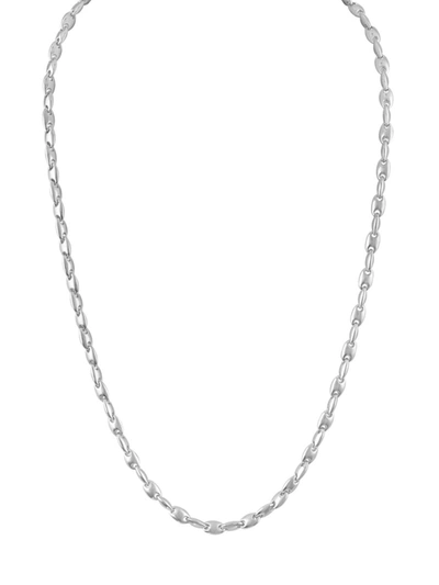 Shop Esquire Men's Jewelry Men's Sterling Silver Puff Mariner Linkchain Necklace