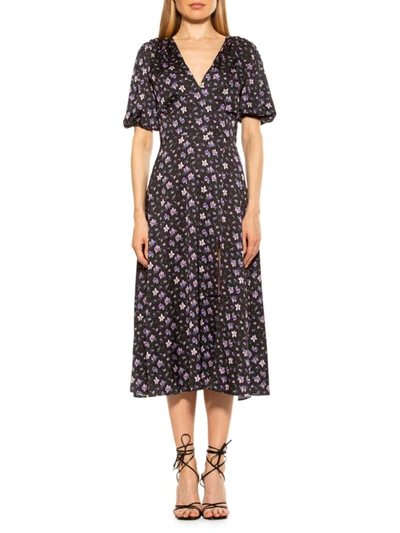 Shop Alexia Admor Women's Nola Puff-sleeve Fit-&-flare Dress In Lilac Ditz