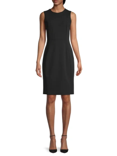 Shop Calvin Klein Women's Sleeveless Sheath Dress In Black