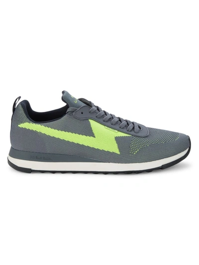 Paul Smith Men's Rocket Knit Recycled-fabric Runners In Grey | ModeSens