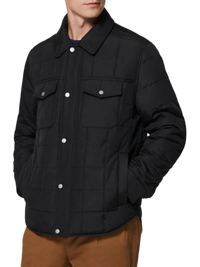 Shop Marc New York Men's Archer Quilted Shirt Jacket In Black