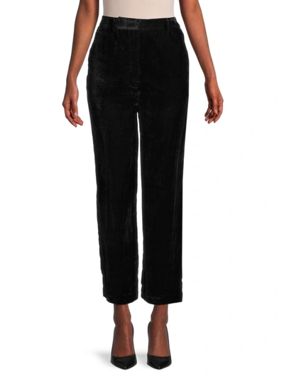 Shop The Kooples Women's High-waisted Corduroy Trousers In Black