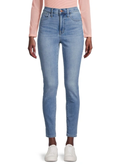 Shop Madewell Women's Roadtripper High-rise Cropped Jeans In Vintage Wash Blue