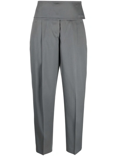 Shop Jil Sander Tapered Tailored Trousers In Grau